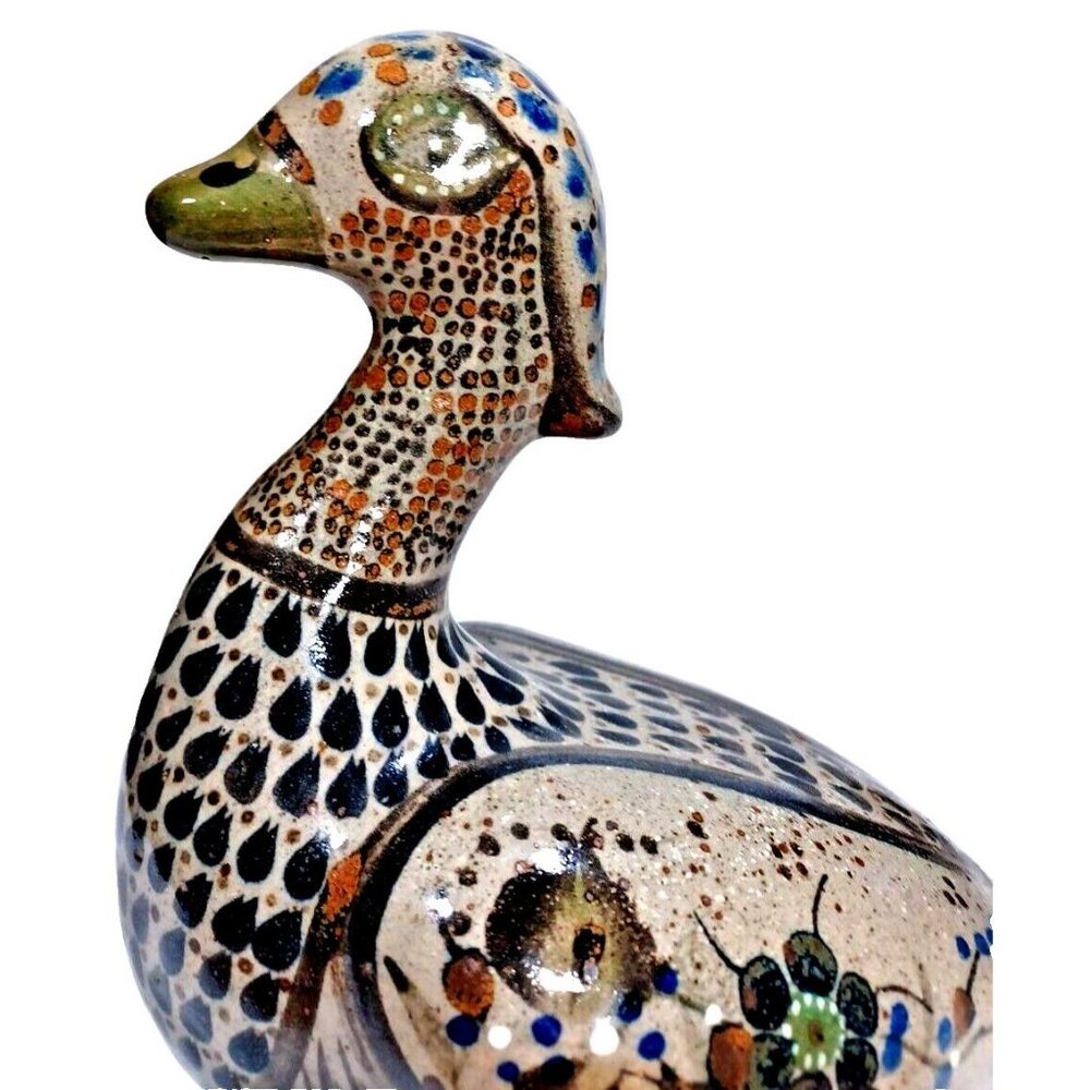 Unique Exquisite  Tonala Mexico Duck Figurine, 7.75" Long, 8.5" High Vintage - Picture 15 of 15